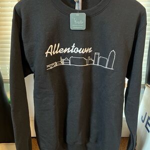 Custom Embroidered Black Allentown Skyline Sweatshirt